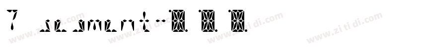 7 segment字体转换